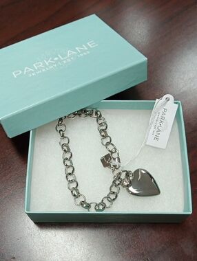 Park Lane Silver Heart Charm Bracelet